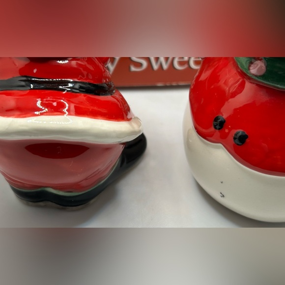2010 Fitz & Floyd Holiday Sweet Holiday Salt & Pepper Shaker Set Christmas Santa - Picture 9 of 13